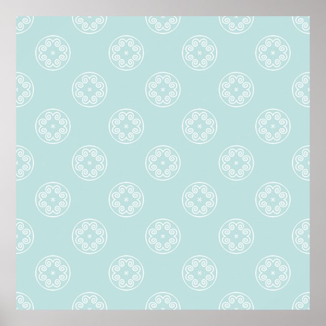 Póster Abstract seamless pattern of Powder Blue color bac (Frente)