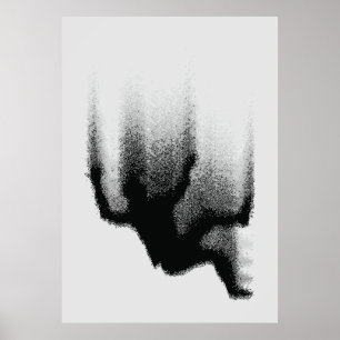 Póster Abstract Shadowfall: Silueta Fluida