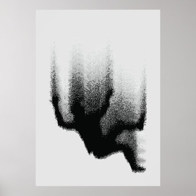 Póster Abstract Shadowfall: Silueta Fluida (Frente)