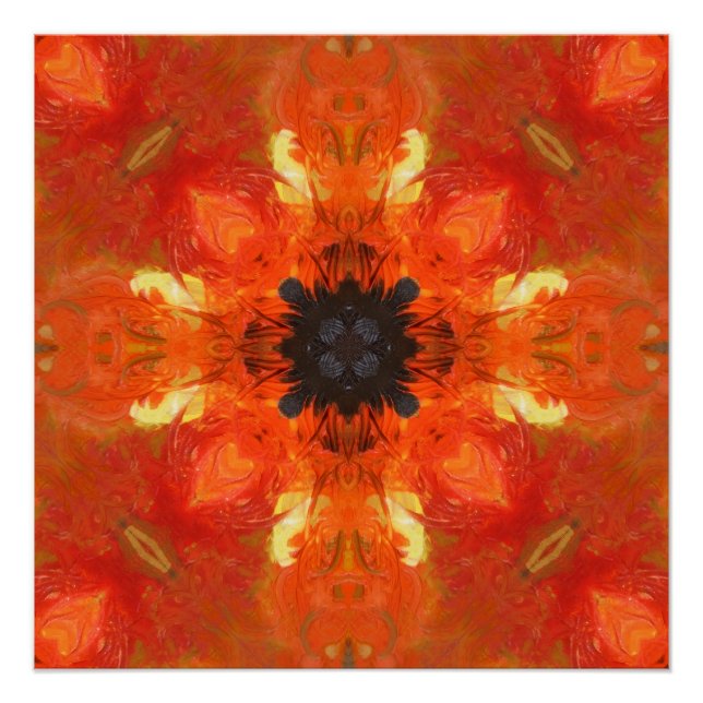 Póster Abstract Sunflower (Anverso)