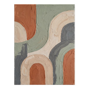 Póster Abstract Terracotta Boho Wall Art