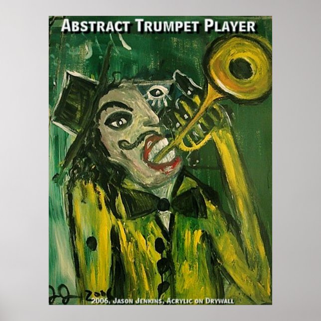 Póster Abstract Trumpet Player (Frente)