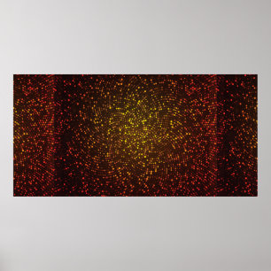 Póster Abstract vintage background. Glowing mosaic of cir