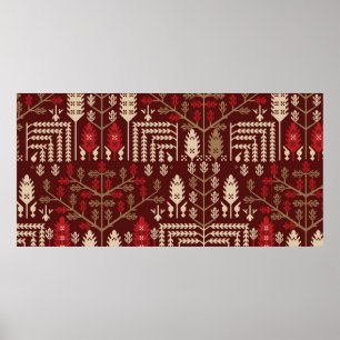 Póster abstract vintage seamless graphical repeat pattern