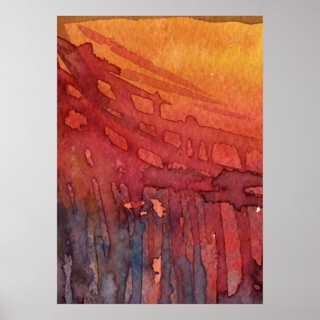 Póster Abstract watercolor 3 (Frente)
