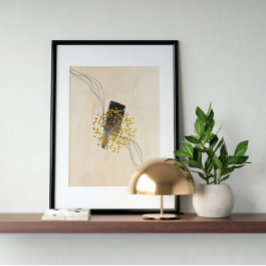 Póster Abstract Watercolor Geometrical, Abstract, Minimal