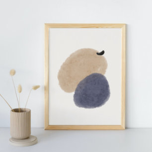 Póster Abstract Watercolor Geometrical, Abstract, Minimal