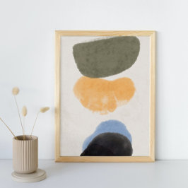 Póster Abstract Watercolor Geometrical, Abstract, Minimal