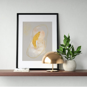 Póster Abstract Watercolor Geometrical, Abstract, Minimal