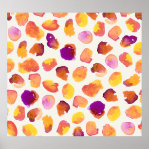 Póster Abstract Watercolor Vintage Ilustracion sin foco