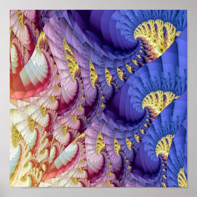 Póster Abstract Waves Pattern (Frente)