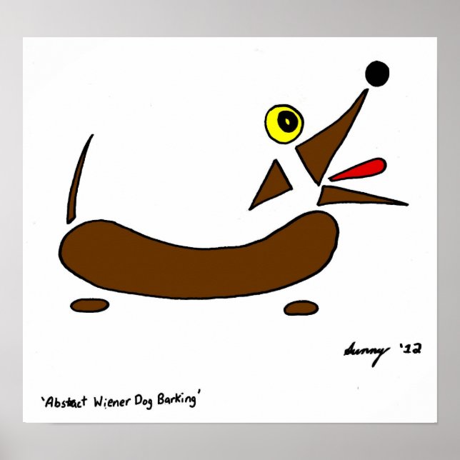 Póster Abstract Wiener Dog Print (Frente)