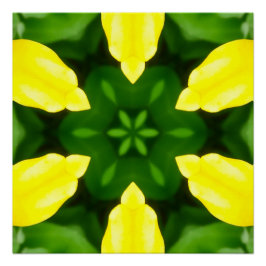 PÓSTER ABSTRACT YELLOW AND GREEN DRAWING. SAMER BRASIL. 3