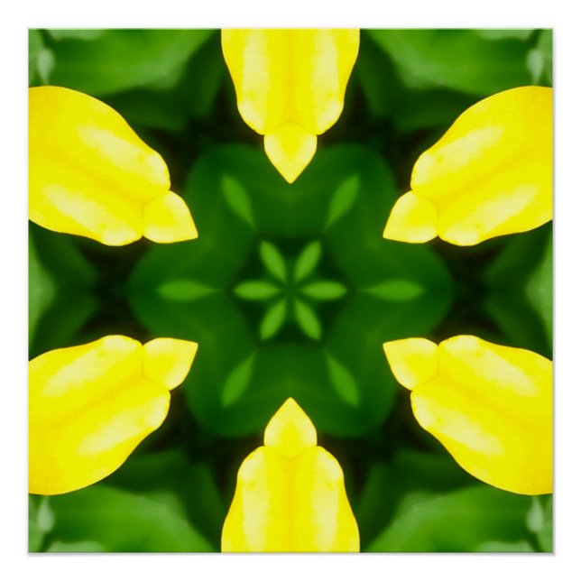 PÓSTER ABSTRACT YELLOW AND GREEN DRAWING. SAMER BRASIL. 3 (Anverso)