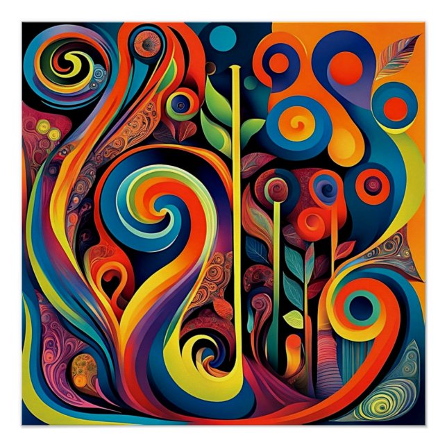 Póster Abstracta Psychedelica 12 (Anverso)