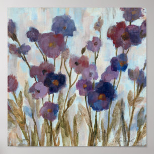 Póster Abstracted Florals In Purple