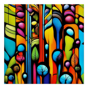 Póster Abstracti Foliagi 2