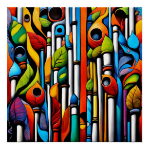 Póster Abstracti Foliagi 3