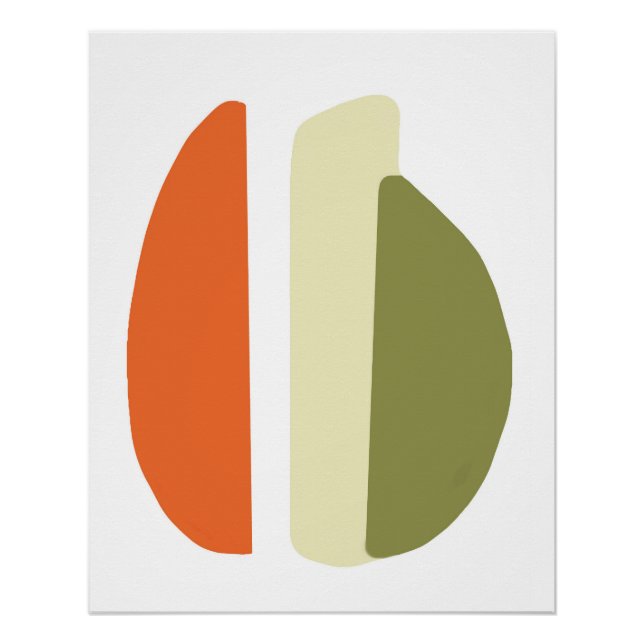 Póster abstracto 3 formas (Anverso)