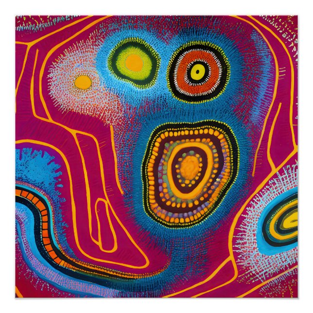Póster Abstracto aborigen Art Vol. 01 (Anverso)