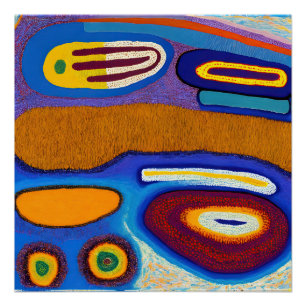Póster Abstracto aborigen Art Vol. 04