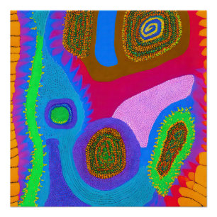 Póster Abstracto aborigen Art Vol. 05