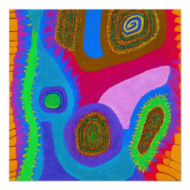 Póster Abstracto aborigen Art Vol. 05 (Anverso)