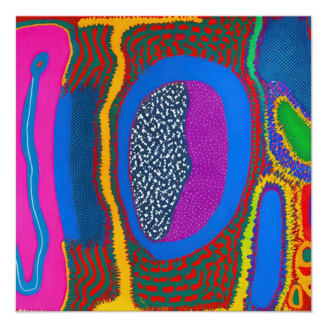 Póster Abstracto aborigen Art Vol. 07 (Anverso)