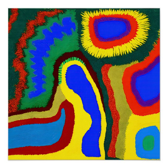 Póster Abstracto aborigen Art Vol. 08 (Anverso)