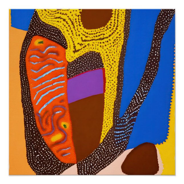 Póster Abstracto aborigen Art Vol. 09 (Anverso)