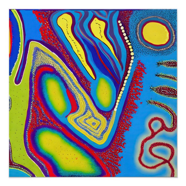 Póster Abstracto aborigen Art Vol. 10 (Anverso)