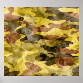 Póster Abstracto acuarela: tinte de tie de camuflaje