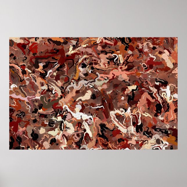 Póster Abstracto Agujas De Pino (Frente)