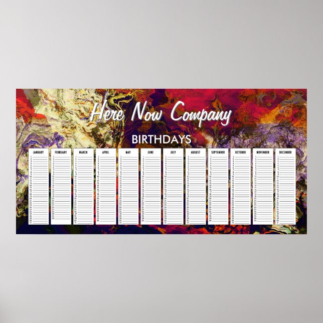 Póster Abstracto Atardecer Rojo, Crema y Torbellino de Me (Frente)