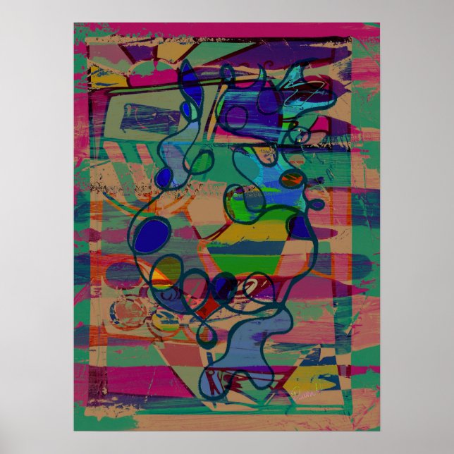 Póster "Abstracto Atractivo" versión alternativa cartel d (Frente)