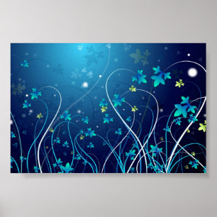 Póster Abstracto azul