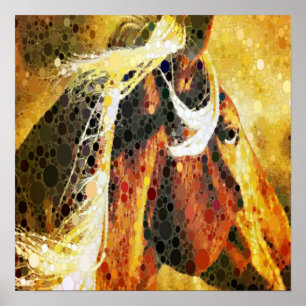 Póster Abstracto caballo ecuestre occidental