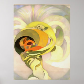 Póster Abstracto celestial Floral Calla Lily Personificat