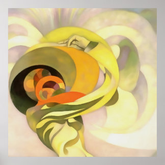 Póster Abstracto celestial Floral Calla Lily Personificat