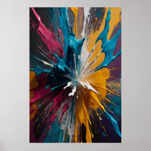 Póster Abstracto Color Color Explosión Canvas negrita Mur
