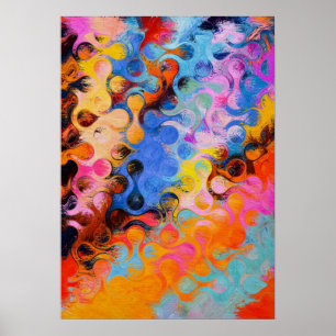 Póster abstracto colorido contemporáneo