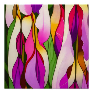PÓSTER ABSTRACTO COLORIDO DE NEO FLORAL