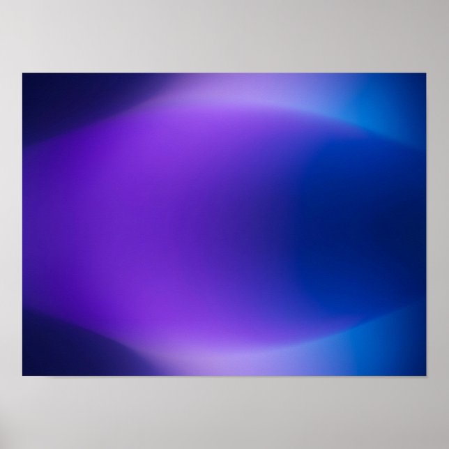 Póster abstracto con gradiente violeta azul lumino (Frente)