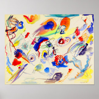 Póster abstracto de acuarela de Wassily Kandinsky