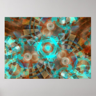 Póster abstracto de AquaRustia