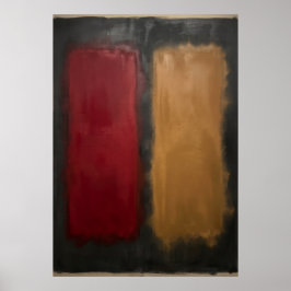 Póster abstracto de campo de color | Rojo inspirad