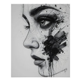 Póster Abstracto de cierre ocular