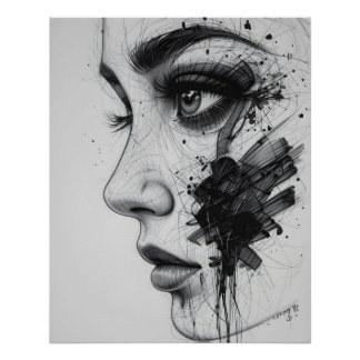 Póster Abstracto de cierre ocular