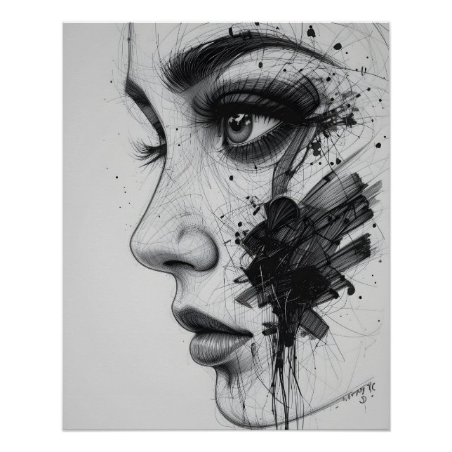 Póster Abstracto de cierre ocular (Anverso)