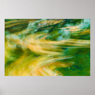 Póster abstracto de flujo de color natural
